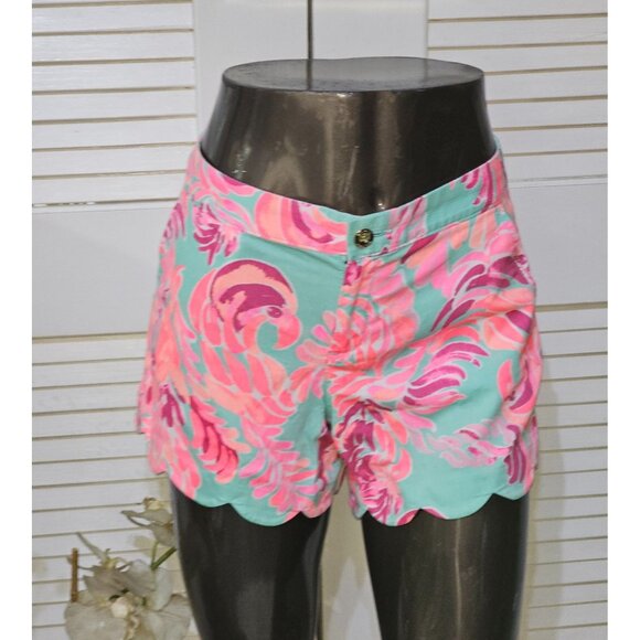 Nwot Lilly Pulitzer Women Multicolor The Buttercup Short Scalloped Hem Sz 8 2610 - Picture 5 of 16